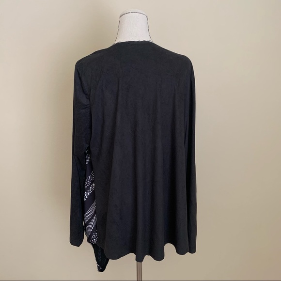 NWT Poeme by Citron Dot Open Front Cardigan Jacket - Picture 4 of 8